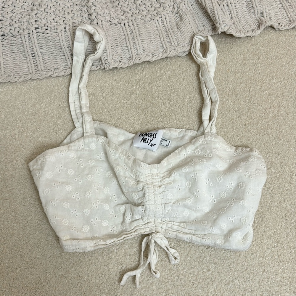 Princess Polly white crop top